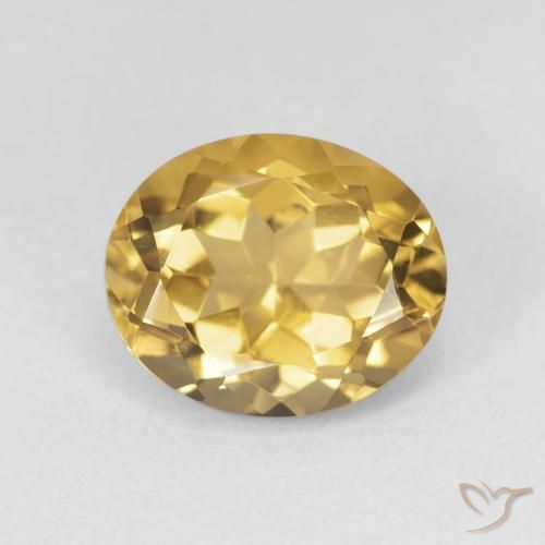 Citrine Or moyen naturelle ovale, 3.53 ct, VVS-VS