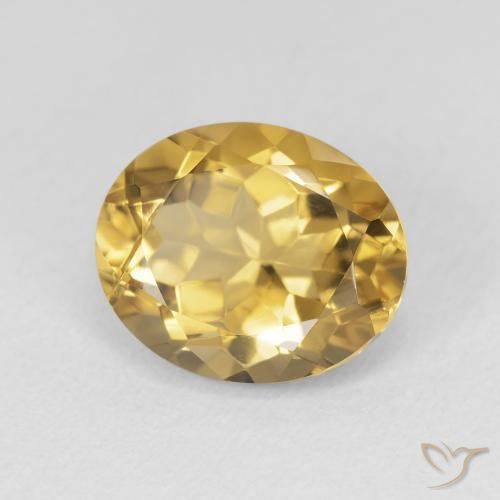 Citrine Or moyen naturelle ovale, 3.53 ct, VVS-VS