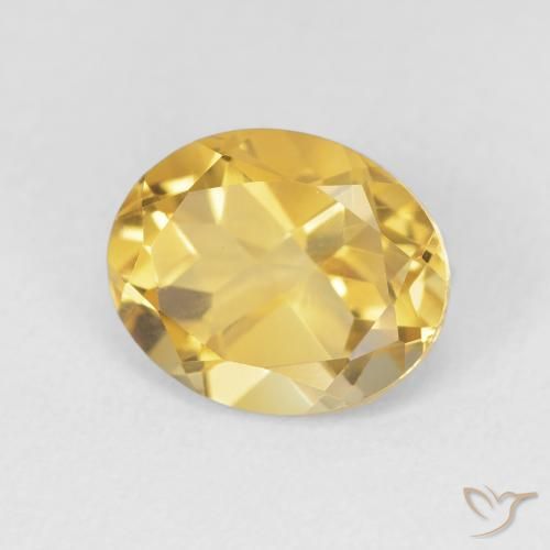 Citrine Orange Doré naturelle ovale, 3.59 ct, VVS-VS