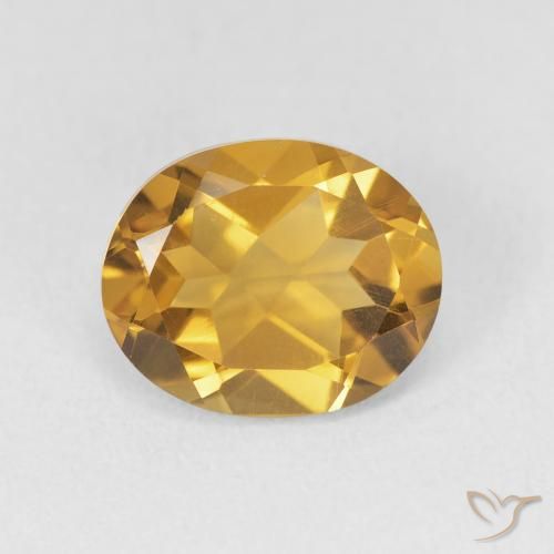 Citrine Medium Dark-Golden naturelle ovale, 3.20 ct, VVS-VS