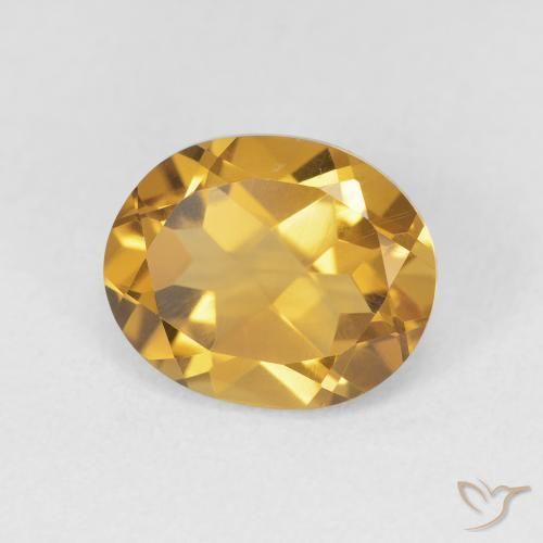Citrine Medium Dark-Golden naturelle ovale, 3.20 ct, VVS-VS