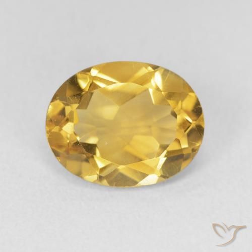 Citrine Doré naturelle ovale, 3.18 ct, VVS-VS