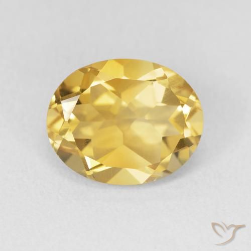 Citrine Doré naturelle ovale, 3.48 ct, VVS-VS