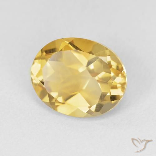 Citrine Doré naturelle ovale, 3.48 ct, VVS-VS