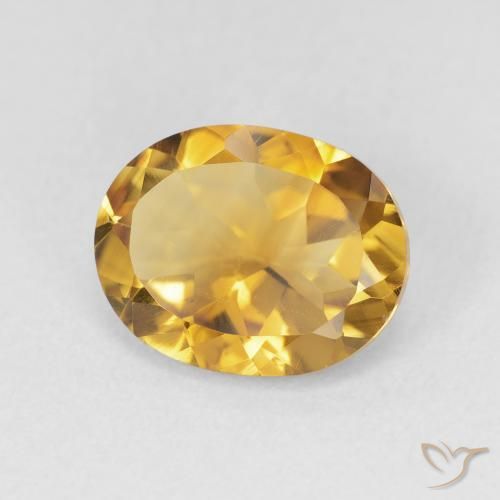 Citrine Orange Doré naturelle ovale, 3.11 ct, VVS-VS