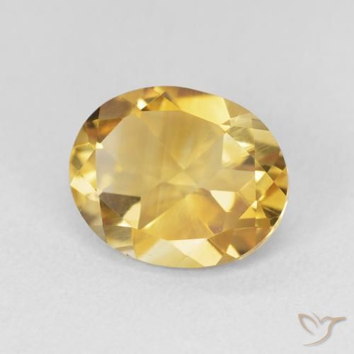 Citrine Doré profond naturelle ovale, 3.38 ct, VVS-VS