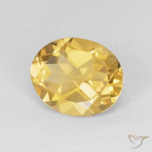 Citrine Doré profond naturelle ovale, 3.52 ct, VVS-VS