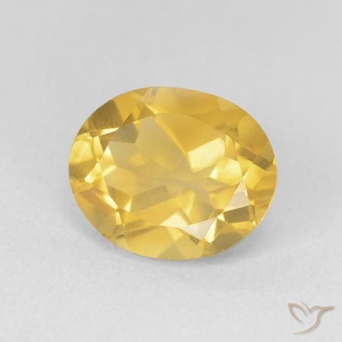 Citrine Orange Doré naturelle ovale, 3.78 ct, VVS-VS