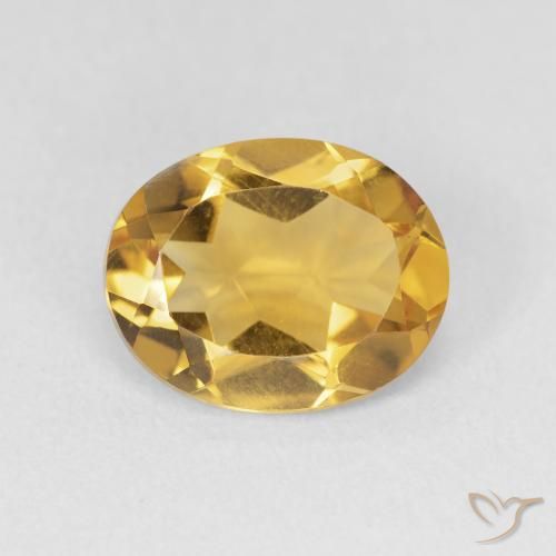Citrine Medium Light-Golden naturelle ovale, 3.23 ct, VVS-VS