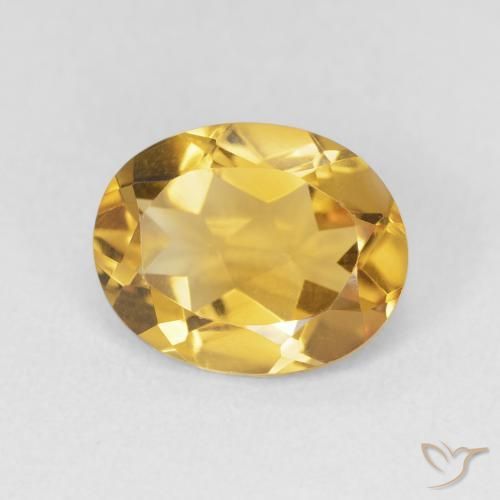 Citrine Medium Light-Golden naturelle ovale, 3.23 ct, VVS-VS