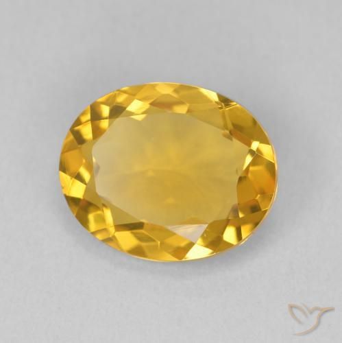 Citrine Doré vif naturelle ovale, 2.94 ct, VVS