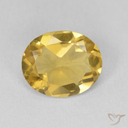 Citrine Doré moyen naturelle ovale, 2.44 ct, VVS-VS