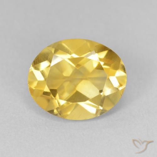 Citrine Doré moyen naturelle ovale, 3.31 ct, VVS-VS