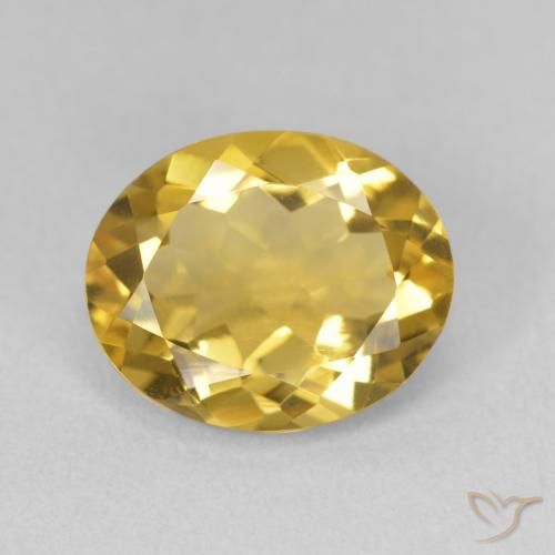 Citrine Doré naturelle ovale, 3.31 ct, VVS-VS
