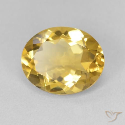 Citrine Doré naturelle ovale, 3.31 ct, VVS-VS