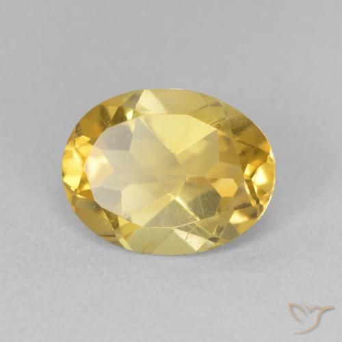 Citrine Orange Doré naturelle ovale, 2.87 ct, VVS-VS