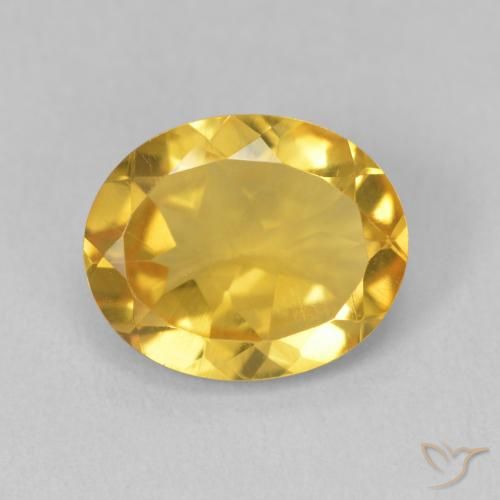 Citrine Doré vif naturelle ovale, 3.04 ct, VVS-VS