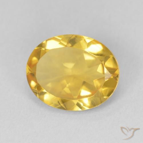 Citrine Doré vif naturelle ovale, 3.04 ct, VVS-VS