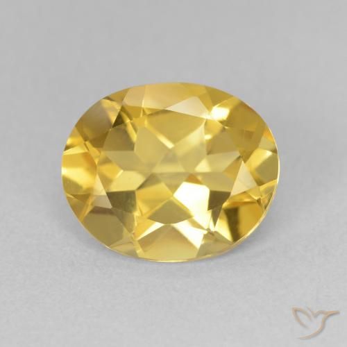 Citrine Orange Doré naturelle ovale, 2.94 ct, VVS-VS