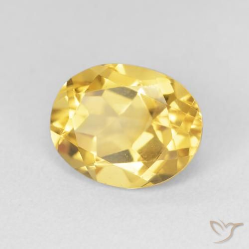 Citrine Doré profond naturelle ovale, 3.28 ct, VVS