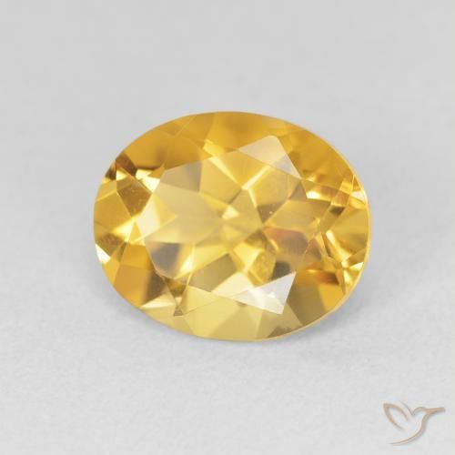 Citrine Doré vif naturelle ovale, 3.18 ct, VVS