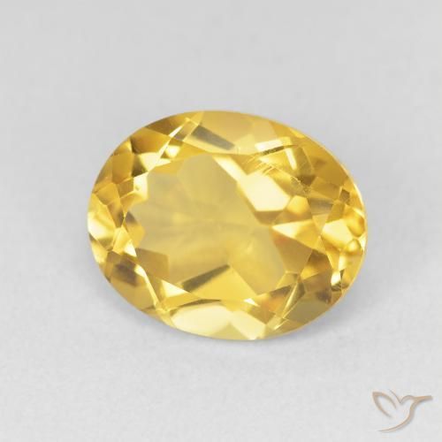 Citrine Doré naturelle ovale, 3.52 ct, VVS