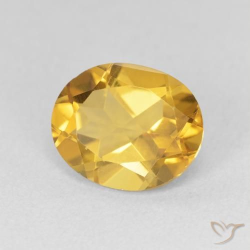 Citrine Doré naturelle ovale, 3.14 ct, VVS