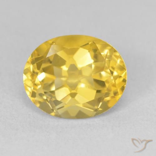 Citrine Or moyen naturelle ovale, 3.59 ct, VVS-VS