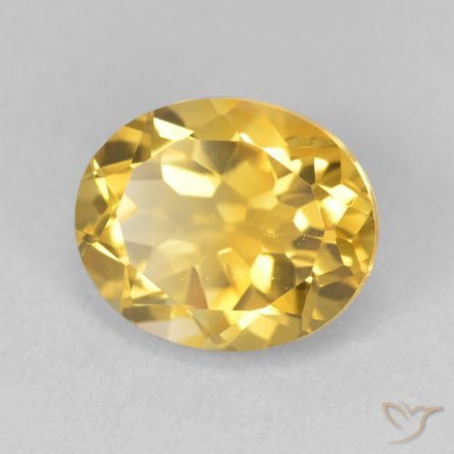 Citrine Or moyen naturelle ovale, 3.72 ct, VVS-VS