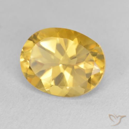 Citrine Orange Doré naturelle ovale, 3.50 ct, VVS-VS