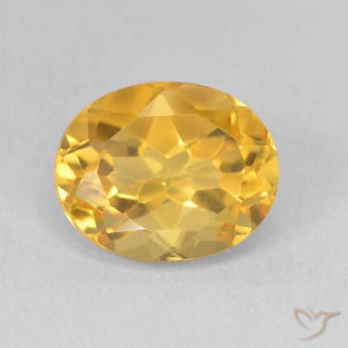 Citrine Orange Doré naturelle ovale, 3.34 ct, VVS-VS
