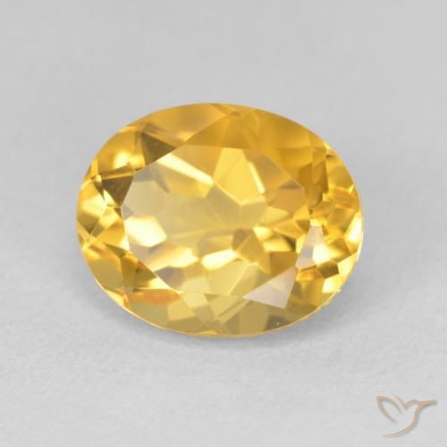 Citrine Orange Doré naturelle ovale, 3.34 ct, VVS-VS