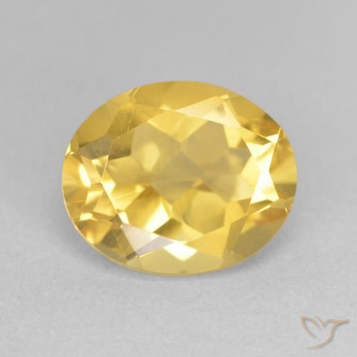 3.45ct Naturel Doré moyen Citrine, ovale, VVS-VS