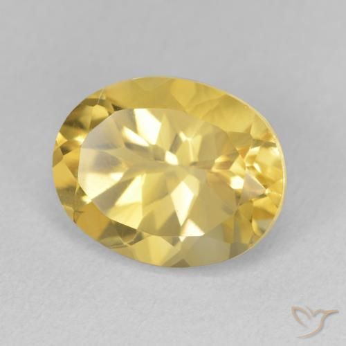 Citrine Orange Doré naturelle ovale, 3.82 ct, VVS-VS