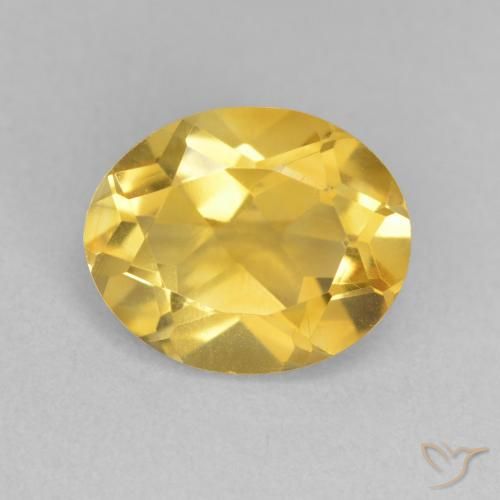 Citrine Orange Doré naturelle ovale, 3.42 ct, VVS-VS