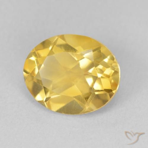 Citrine Orange Doré naturelle ovale, 3.42 ct, VVS-VS