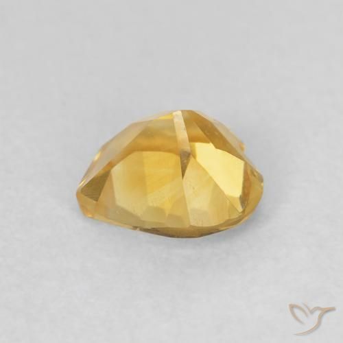 Citrine Doré profond naturelle Cœur, 0.64 ct, VVS-VS