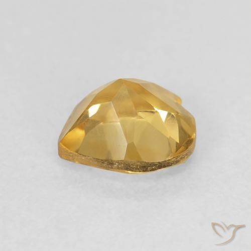 Citrine Doré naturelle Cœur, 0.74 ct, VVS-VS