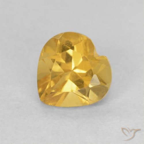 Citrine Or naturelle Cœur, 0.78 ct, VVS-VS