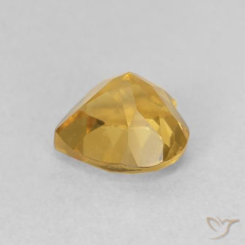 Citrine Or naturelle Cœur, 0.78 ct, VVS-VS