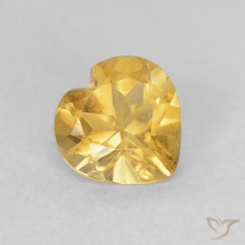 Citrine Or naturelle Cœur, 0.67 ct, VVS-VS
