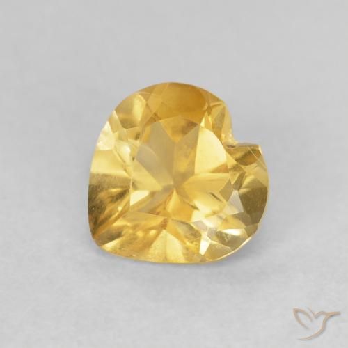 Citrine Or naturelle Cœur, 0.67 ct, VVS-VS