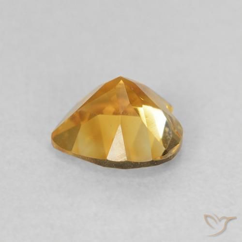 Citrine Doré-orange foncé naturelle Cœur, 0.65 ct, VVS
