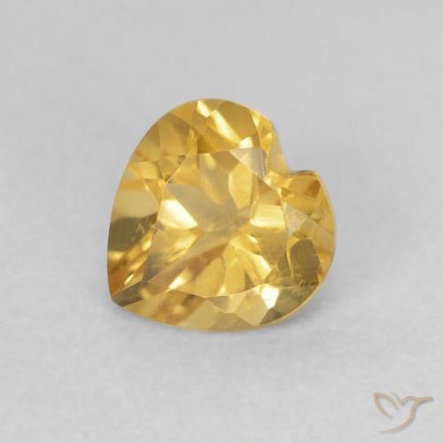 Citrine Or moyen naturelle Cœur, 0.73 ct, VVS