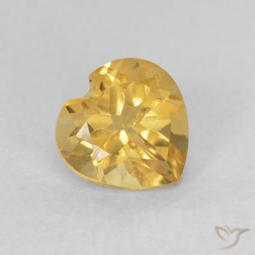 Citrine Or moyen naturelle Cœur, 0.73 ct, VVS