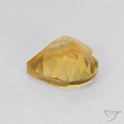 Citrine Doré naturelle Cœur, 0.85 ct, VVS