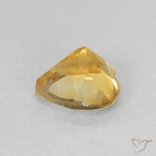 Citrine Medium Light Orange-Gold naturelle Cœur, 0.75 ct, VVS