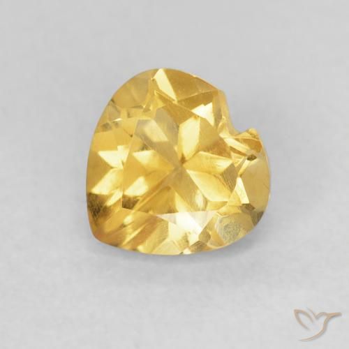 0.74ct Naturel Or moyen Citrine, Cœur, VVS
