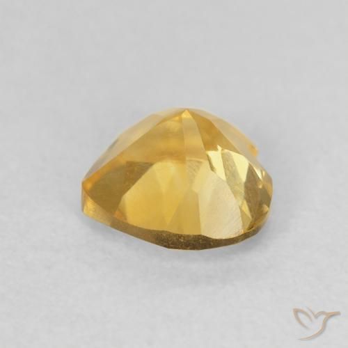 Citrine Or moyen naturelle Cœur, 0.74 ct, VVS