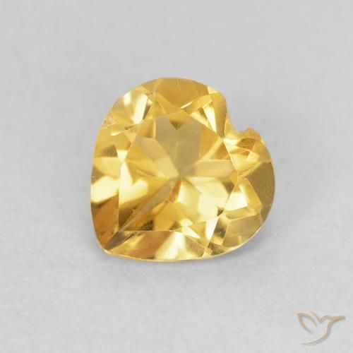 Citrine Or moyen naturelle Cœur, 0.69 ct, VVS